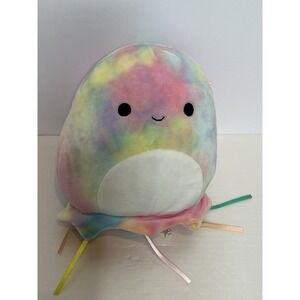 Kellytoy Squishmellows Rainbow Tie Dye Jellyfish Janet Plush Plushie